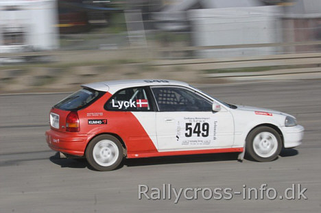 Søren Lyck i Honda Civic.
(Foto: rallycross-info.dk)